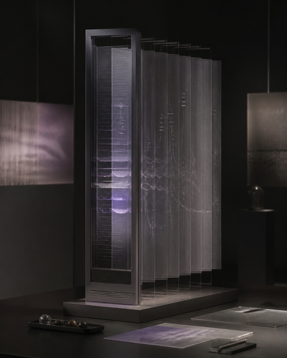 Temporal interface composed of translucent layers